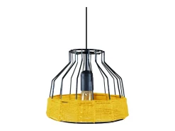 TOSEL Lámpara Suspendida-Suspensión ,metal,fibra,, A 90xD25x P25cm Amarillo