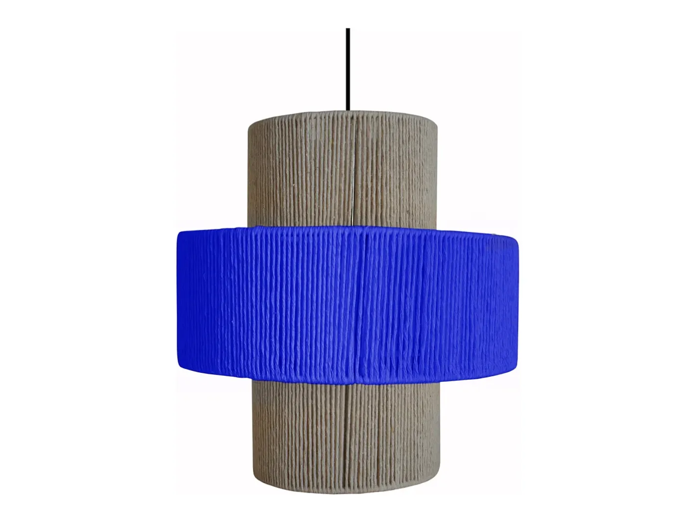 TOSEL Suspensión ,metal-fibra, ,A90xD 30xP30cm Azul Online