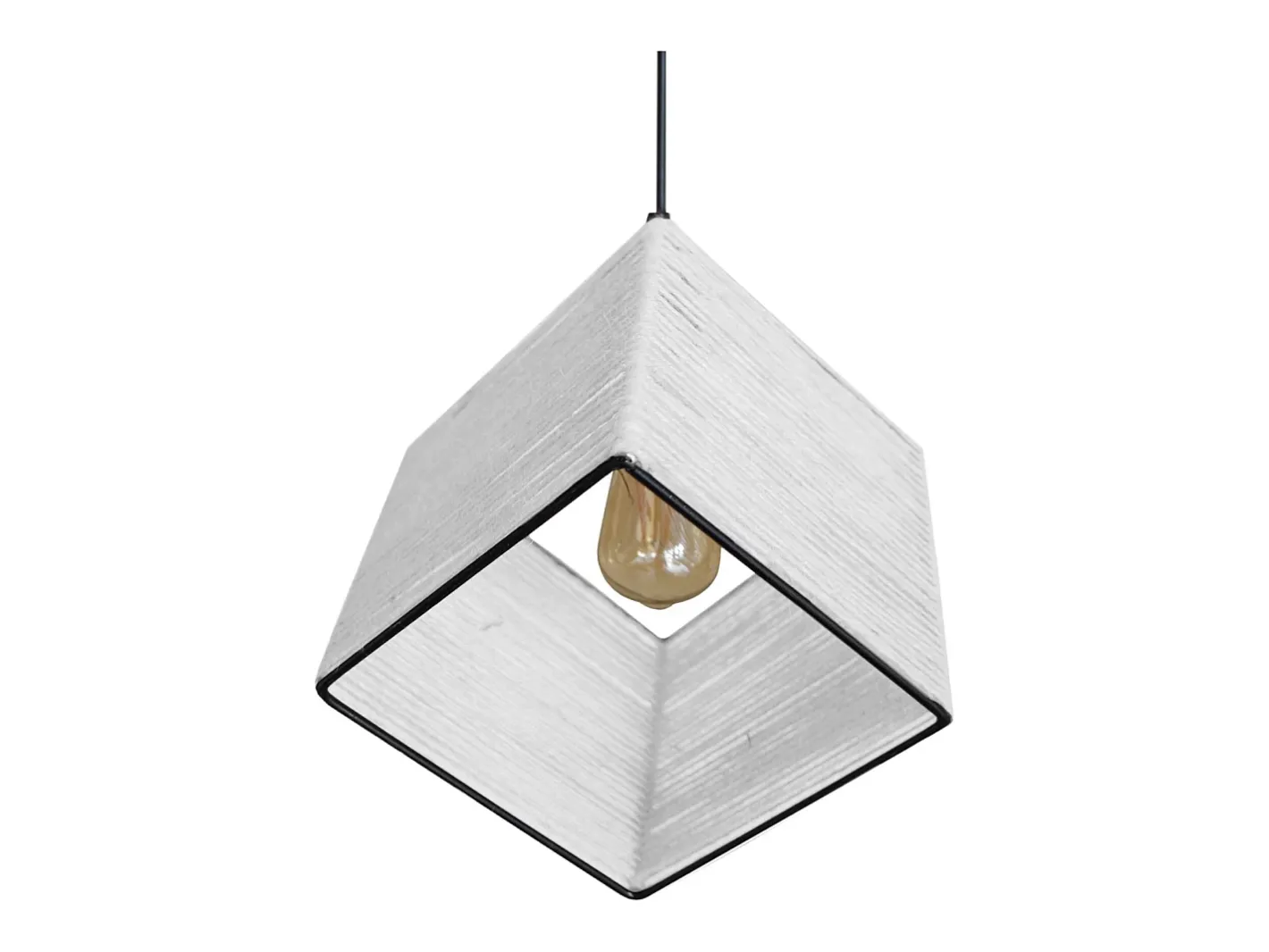 TOSEL Lámpara Suspendida-Suspensión ,metal-fibra,,A 90x D25xP25cm Blanco