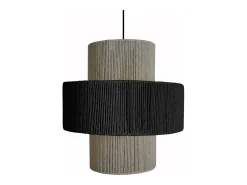 TOSEL Suspensión ,metal,fibra, , A90xD40xP 40cm Negro
