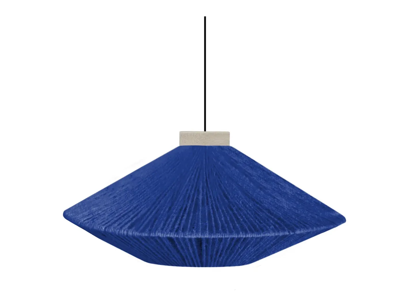 TOSEL Lámpara Suspendida-Suspensión ,metal-fibra, ,A90xD60xP 60cm Azul