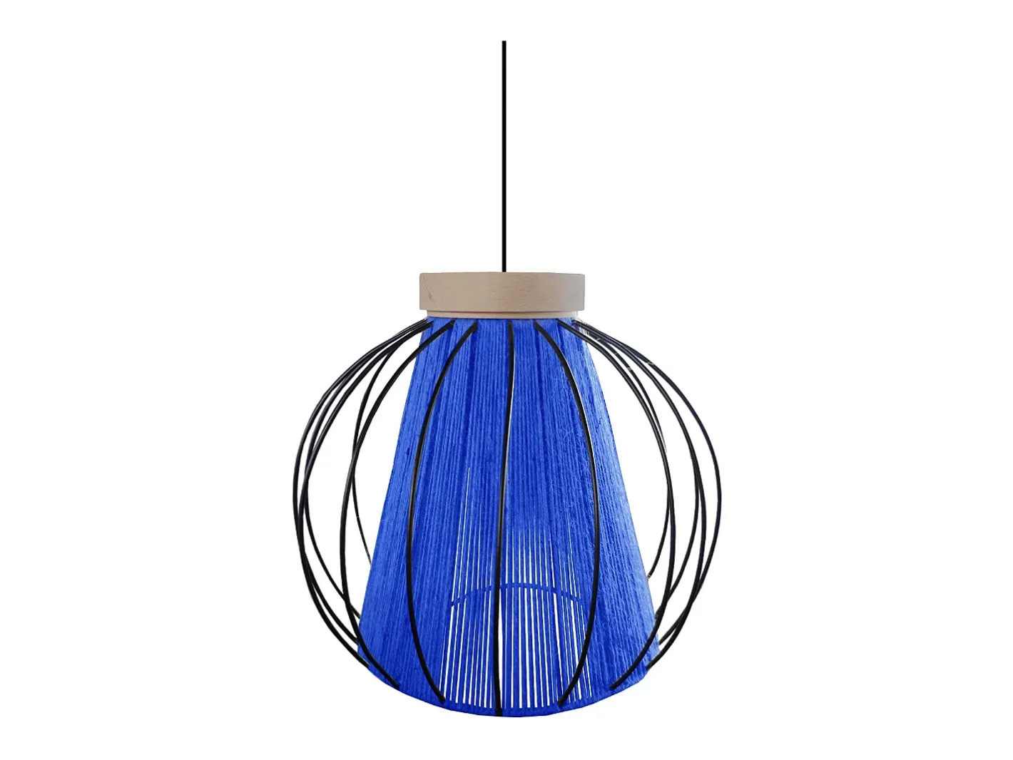 TOSEL Suspensión ,metal-fibra, ,A90xD 32x P 32 cm Azul Hot