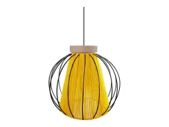 New TOSEL Suspensión ,metal-fibra,AMARILLO,A90x D32xP32cm Amarillo claro