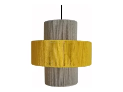 TOSEL Suspensión ,metal,fibra,,A90xD40xP40cm Amarillo