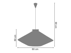 TOSEL Suspensión ,metal-fibra,, A 90xD60xP60cm Rojo Best