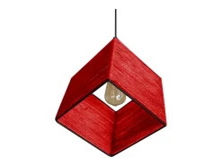 TOSEL Suspensión ,metal-fibra,,A90xD25xP25cm Rojo Outlet