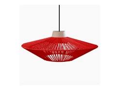 TOSEL Suspensión ,metal-fibra,, A 90xD32x P 32cm Rojo Clearance