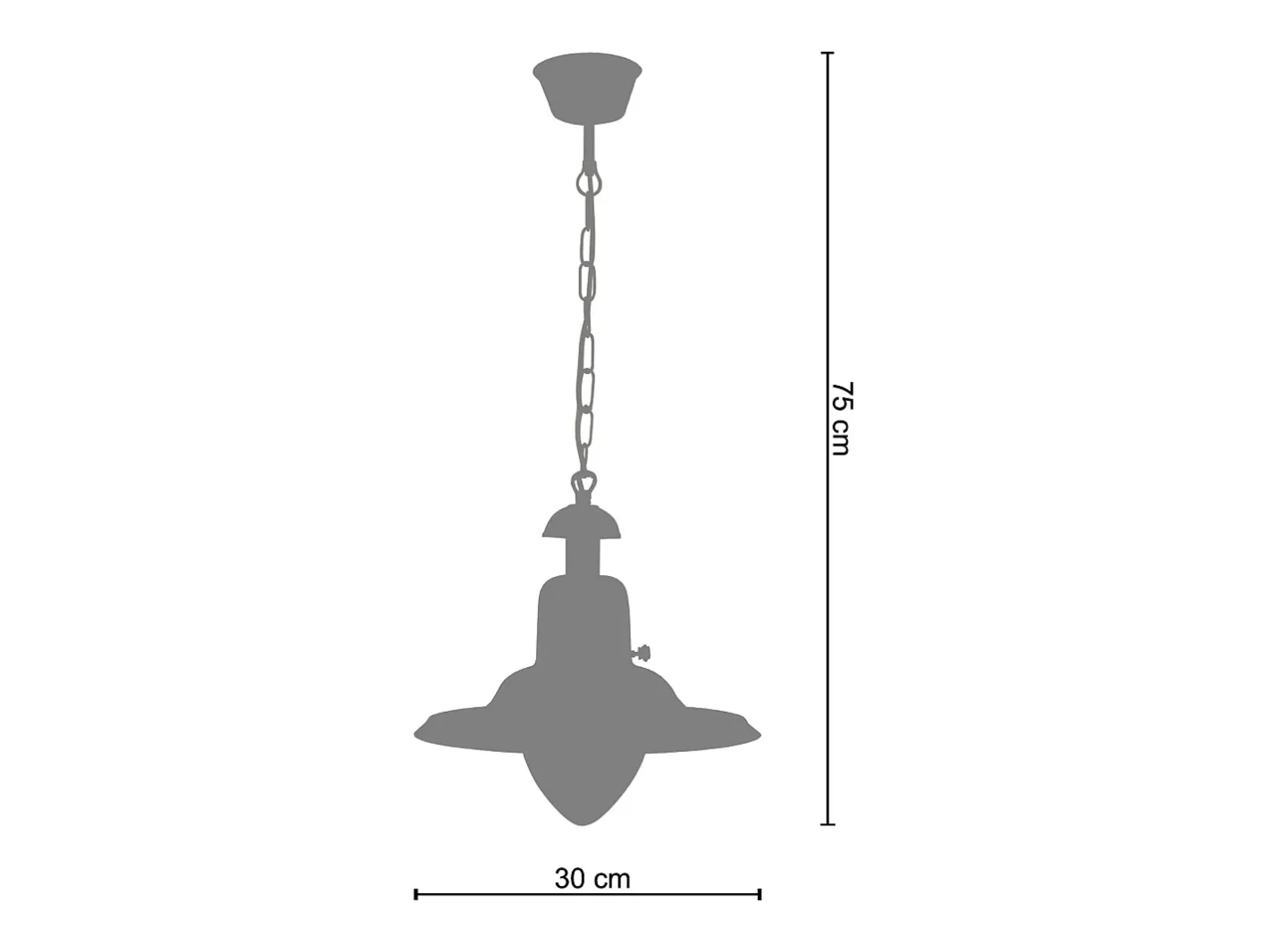 TOSEL Lámpara Suspendida-Suspensión ,metal,Marrón,A75xD30xP30cm Marru00f3n