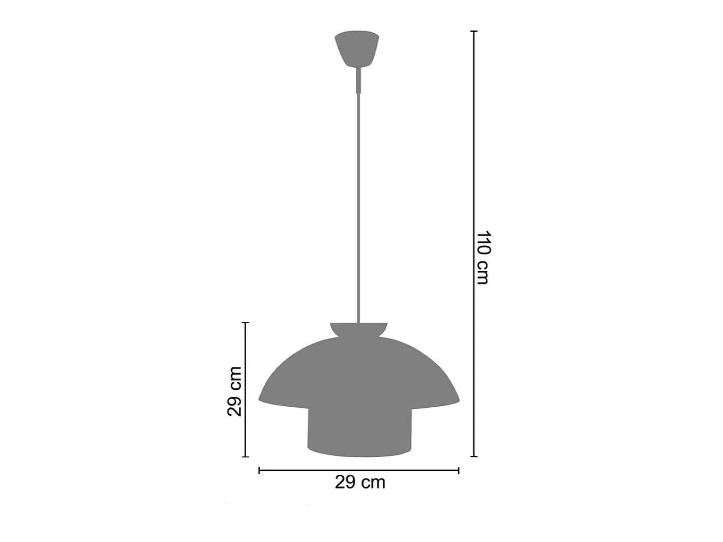 Sale TOSEL Suspensión ,metal, ,A110xD29xP29cm Naranja