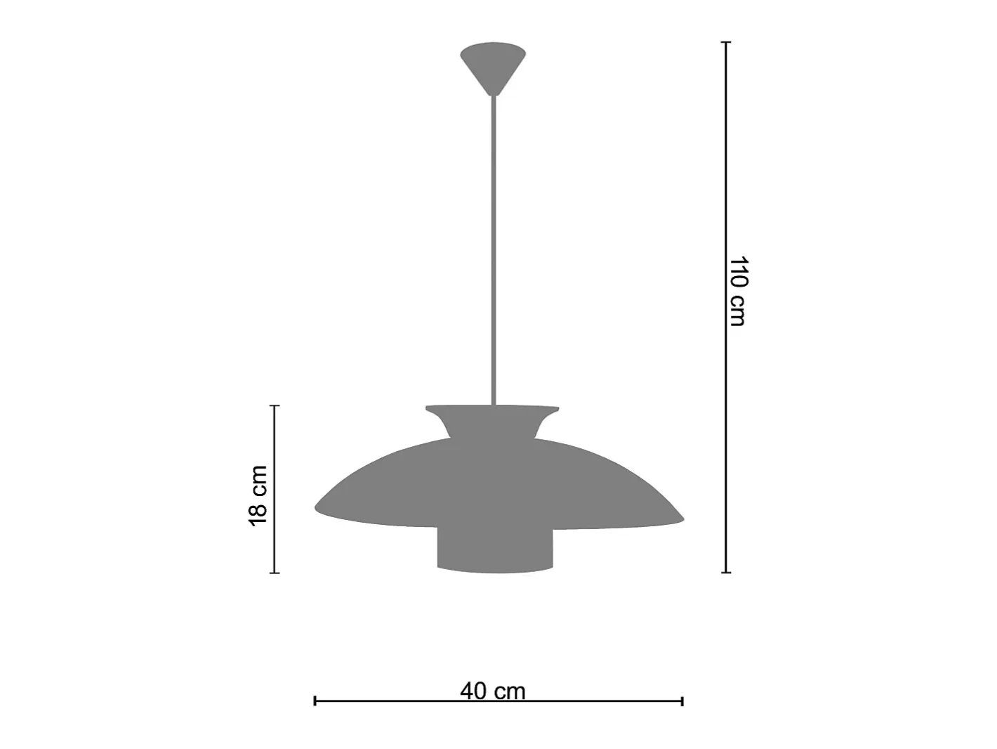 Best TOSEL Suspensión ,metal,,A110xD40xP40 cm Naranja