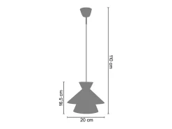 Discount TOSEL Suspensión ,metal,,A110xD 20x P 20 cm Naranja