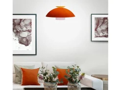 TOSEL Lámpara Suspendida-Suspensión ,metal,,A110xD29xP29cm Naranja