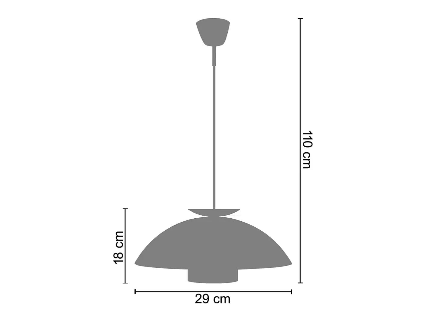 TOSEL Lámpara Suspendida-Suspensión ,metal,,A110xD29xP29cm Naranja