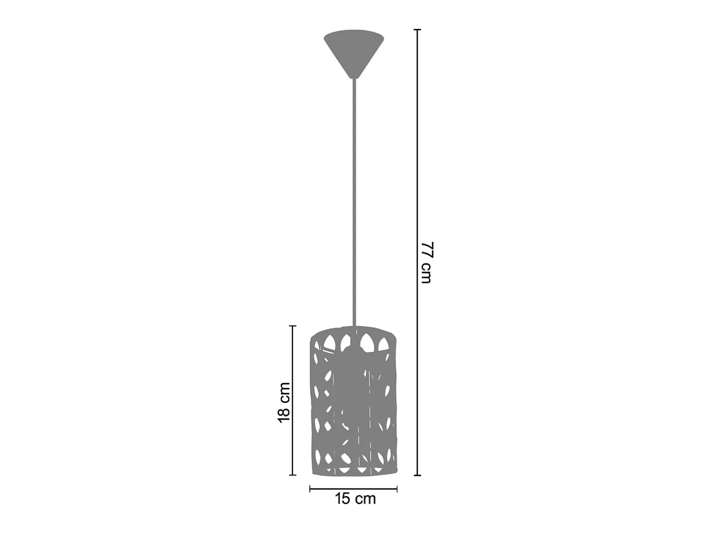 Best TOSEL Suspensión ,metal, , A77xD15xP 15cm Negro