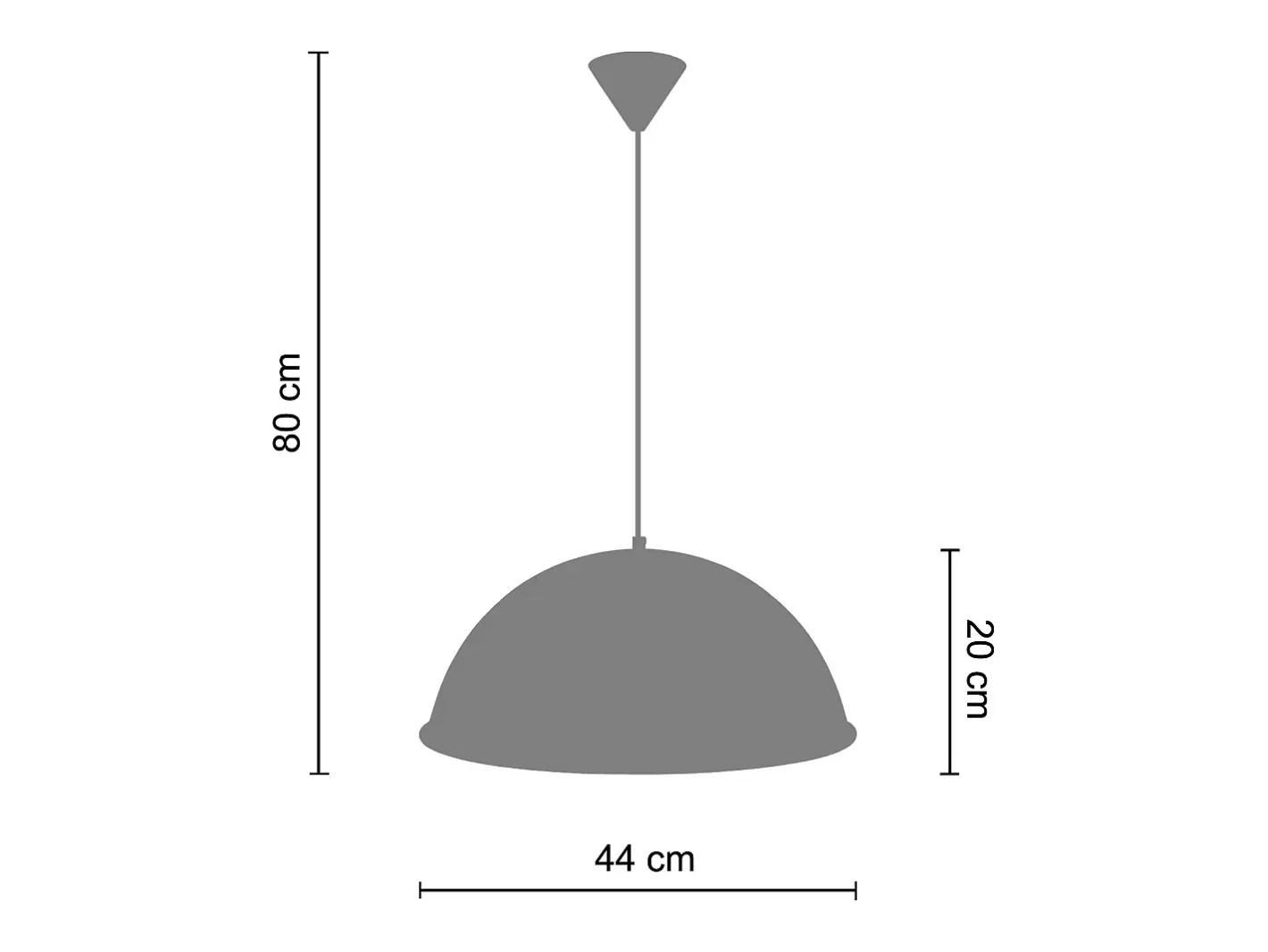 Best TOSEL Suspensión ,metal,,A68xD40x P40cm Negro