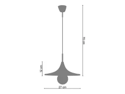 Best TOSEL Suspensión ,metal, ,A70xD27xP27cm Negro