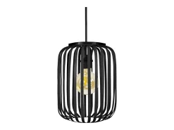 TOSEL Suspensión ,metal, ,A80xD 14xP14cm Negro