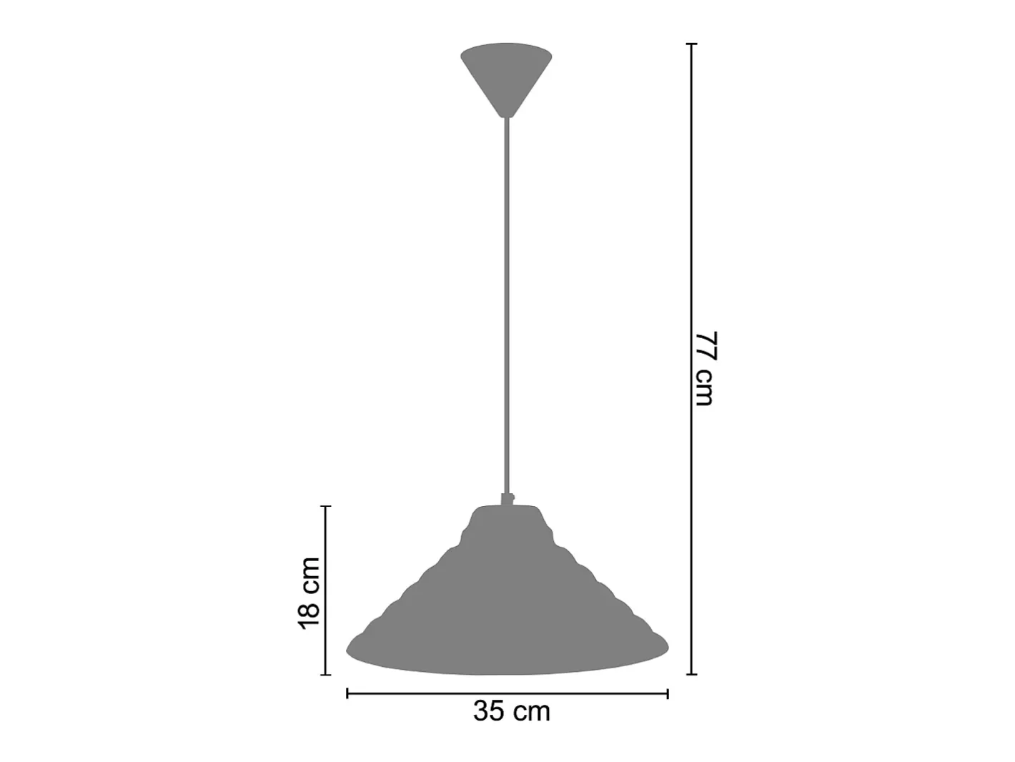 TOSEL Suspensión ,metal,,A77xD 40x P 40cm Rojo Clearance