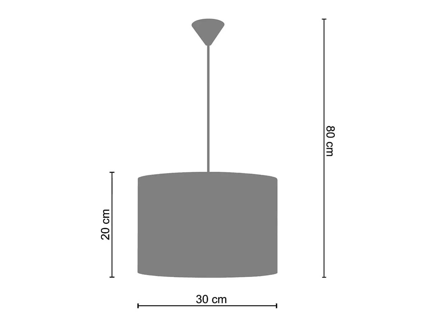 TOSEL Suspensión ,metal.-,,A80xD30xP30 cm Rojo Outlet
