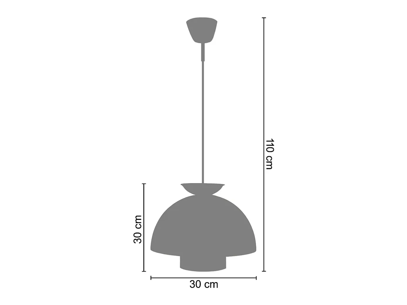 TOSEL Suspensión ,metal, ,A110xD30xP30 cm Rosa Hot