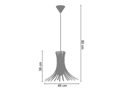 TOSEL Suspensión ,metal, ,A 80xD 80x P 45cm Violeta