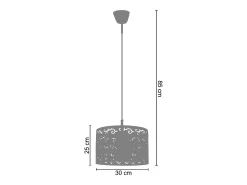 Discount TOSEL Suspensión ,metal., , A85xD30xP 30cm Violeta