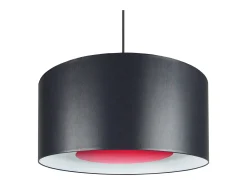 Outlet TOSEL Suspensión ,tela ,Negro ,A80xD35xP35 cm Negro / Rojo
