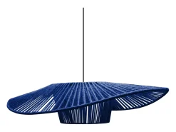 TOSEL Lámpara Suspendida-Suspensión ,tela, , A 70xD55x P 60cm Azul