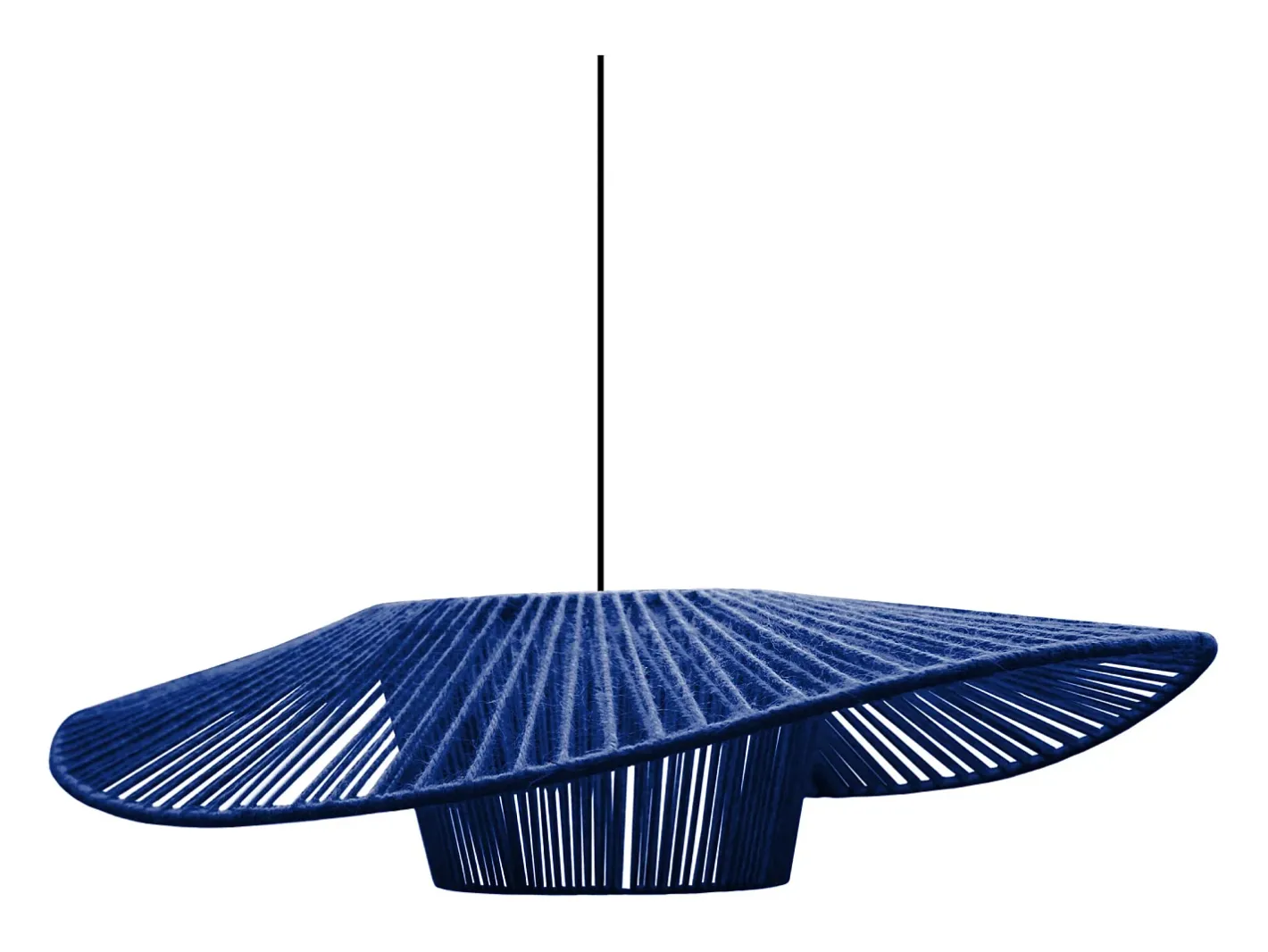 TOSEL Lámpara Suspendida-Suspensión ,tela, , A 70xD55x P 60cm Azul