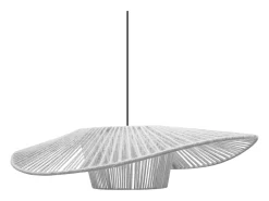 TOSEL Lámpara Suspendida-Suspensión ,tela,,A 70xD 55x P 60cm Blanco