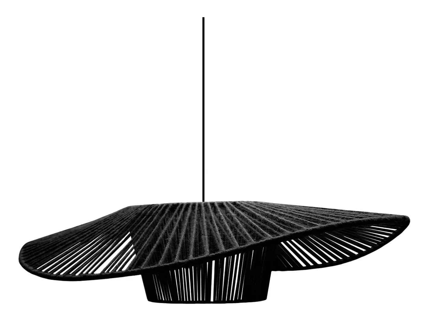 TOSEL Suspensión ,tela, ,A 70xD35x P 40cm Negro Online