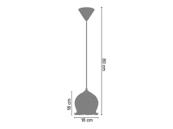 TOSEL Suspensión ,vidrio, AMARILLO ,A80xD 18xP18cm Amarillo claro Outlet