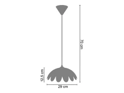 TOSEL Suspensión ,vidrio , ,A70x D29xP29cm Azul Online