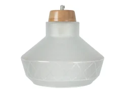 TOSEL Suspensión ,vidrio , , A84xD30xP30cm Gris