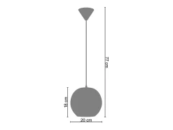 TOSEL Lámpara Suspendida-Suspensión ,vidrio,AMARILLO,A 77xD20xP20cm Amarillo claro