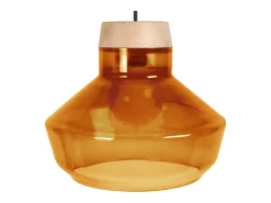 TOSEL Suspensión ,vidrio,AMARILLO,A84x D 30xP30cm Amarillo claro Outlet