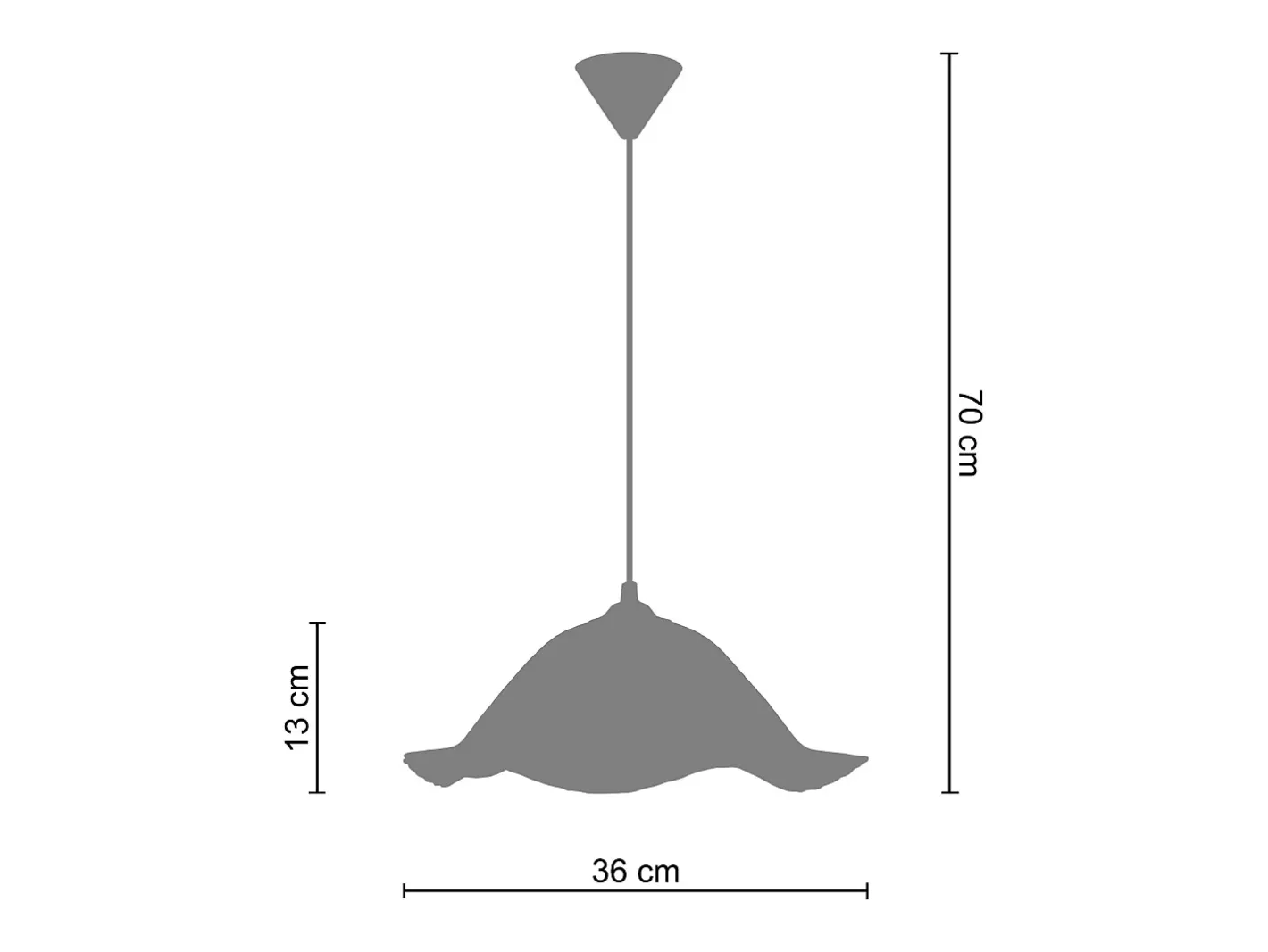 TOSEL Lámpara Suspendida-Suspensión ,vidrio, ,A70xD36xP36cm Azul