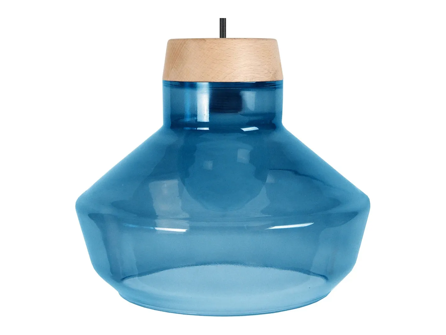 TOSEL Lámpara Suspendida-Suspensión ,vidrio, ,A84xD30x P 30cm Azul