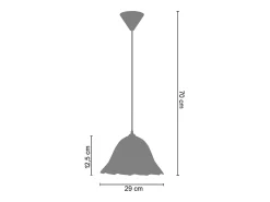 TOSEL Suspensión ,vidrio,,A70xD29xP29 cm Blanco Clearance