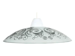 TOSEL Suspensión ,vidrio, ,A74xD45xP45cm Blanco