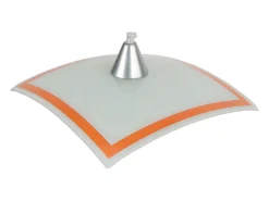 TOSEL Suspensión ,vidrio,Blanco ,A 60xD30x P 30cm Naranja Online