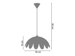 Best TOSEL Suspensión ,vidrio,,A 80xD35xP35cm Blanco