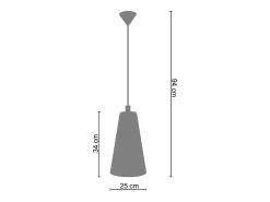 TOSEL Suspensión ,vidrio,,A94xD25xP25cm Blanco Sale