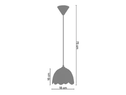 TOSEL Suspensión ,vidrio,,A75xD18xP18 cm Blanco Hot