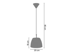 TOSEL Suspensión ,vidrio,Bronce ,A80xD 20xP20cm Cobrizo Outlet