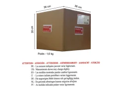 TOSEL Suspensión ,vidrio, ,A85xD 30xP30cm Gris Sale