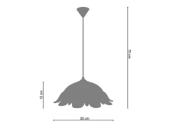TOSEL Suspensión ,vidrio,Marrón, A 70xD35xP35cm Marru00f3n Online