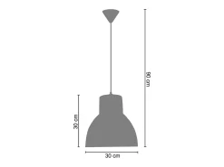 TOSEL Lámpara Suspendida-Suspensión ,vidrio,,, A90xD30xP30cm Naranja