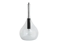 TOSEL Lámpara Suspendida-Suspensión ,vidrio, ,A108xD25xP25cm Negro