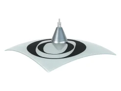 Discount TOSEL Suspensión ,vidrio, ,A70xD30xP30cm Negro